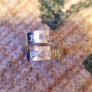 I Am Enough Adjustable Ring